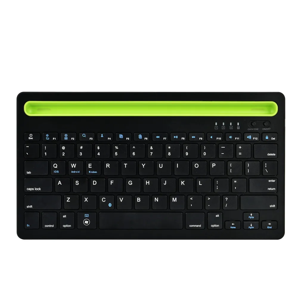 

OMESHIN Ultra Compact Slim Profile Wireless Bluetooth Multi-Device Keyboard For iPad Laptop Computer Desktop Smart Phone 118A