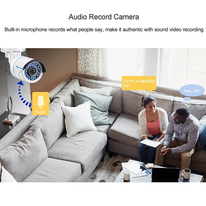 Techage 1080 P del IP di WIFI Della Macchina Fotografica Interna Esterno Impermeabile telecamera di