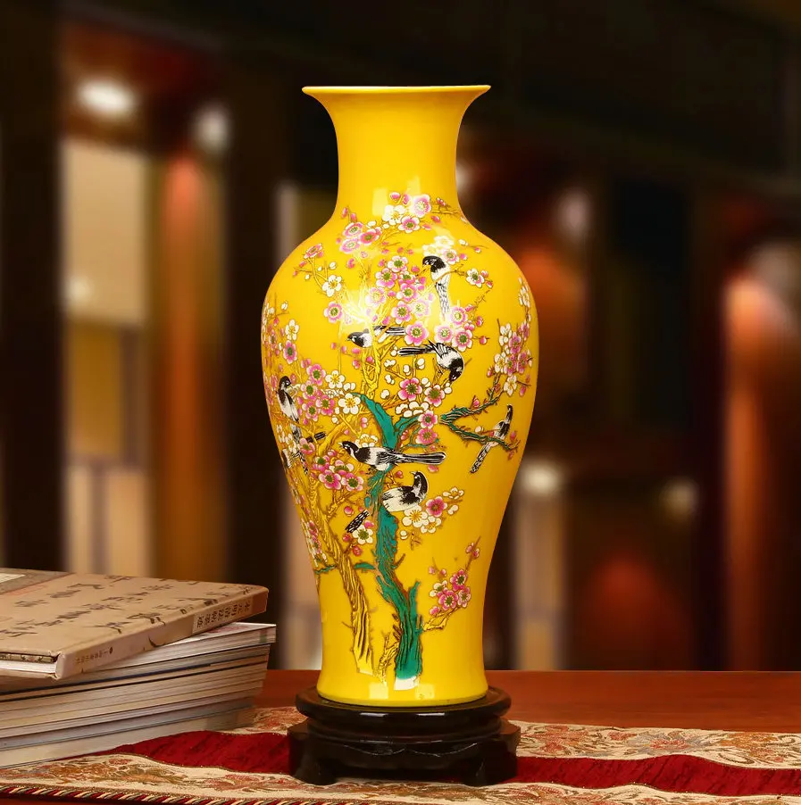 Jingdezhen Ceramics vase Topaz Glaze Modern Chinese vase Household