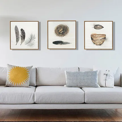 3 Pcs Modern Minimalist Nordic Birds Animals Bird nest feather Large Art Prints Poster Kid Room Home Decor Wall Picture painting | Дом и сад