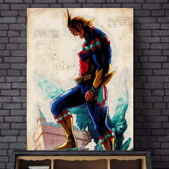 

My Hero Academia anime All Might Art Canvas Prints Wall Pictures Modern Paintings