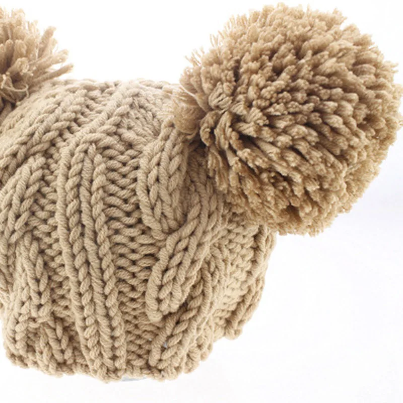 PCFDDR ручная шерстяная шапочка из молочного хлопка; детская теплая осенне-зимняя Кепка с шариками