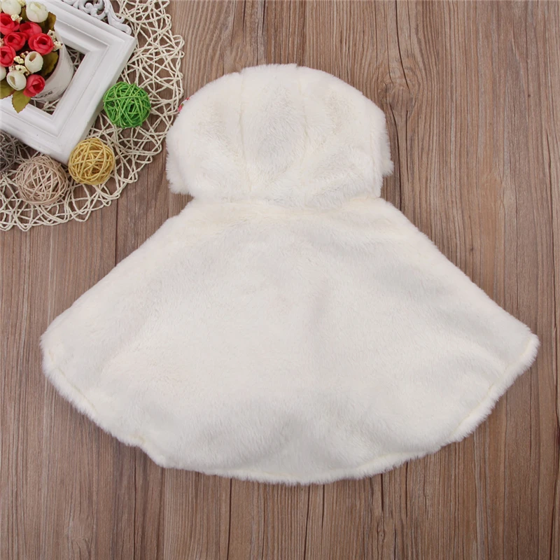 Плотное пальто для новорожденных девочек Новинка года, осенне-зимняя куртка-пончо с капюшоном верхняя одежда для малышей, пальто От 0 до 2 лет