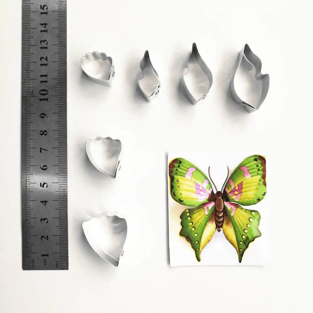 Полный набор резаков, форма для сахарного цветка, резаки для сахарного ремесла, резак для помадки, глиняные ножи для цветов, Сахарный цветок бабочка - Цвет: 4