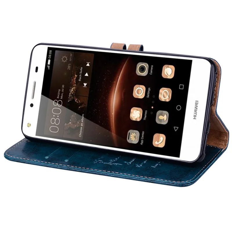 Чехол Кошелек из искусственной кожи с откидной крышкой для Huawei Y5 2017 MYA AL10 L22 чехол