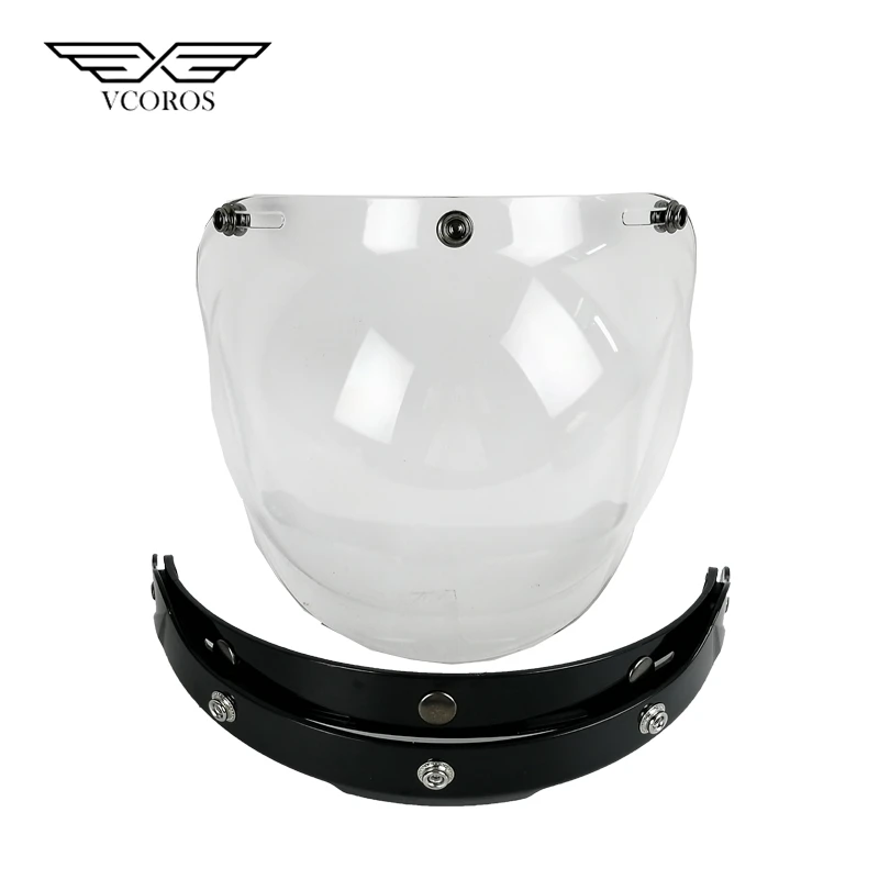 Vcoros Bubble Shield 3 оснастки смотровой щиток мотоциклетного шлема винтажные линзы скутера с откидной ретро-шлем