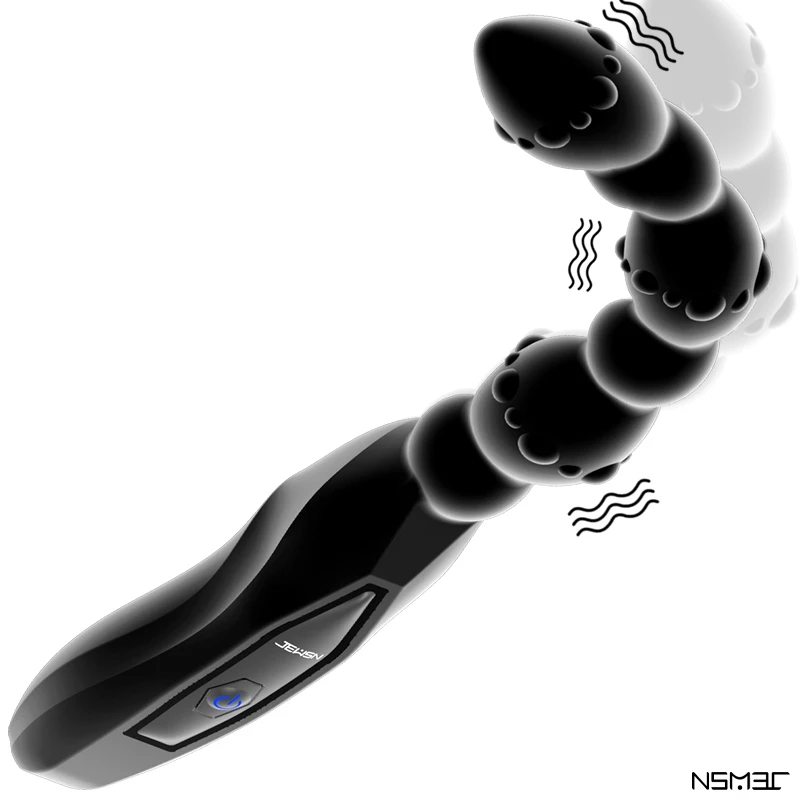 Alargar vibrador Anal tirar perlas USB de carga magnética Anal enchufe 10 velocidades de vibración 