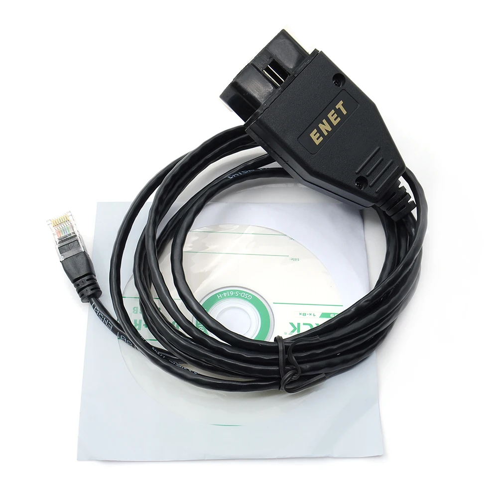 Hot sales Made For BMW ENET Ethernet to OBD Interface Cable E-SYS ICOM Coding F-Series Diagnostic Cable Black/Yellow