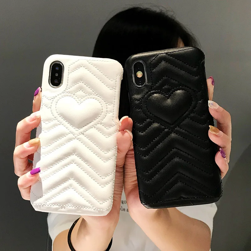 Жесткий чехол Kerzzil с милыми сердечками для iPhone 6 7 8 X абстрактные Геометрические