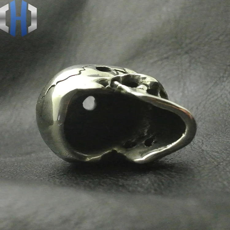 Brass Skull Head Three Links DIY Paracord Beads Umbrella Pendants Personalized Accessories EDC Knife Beads diy beads accessories