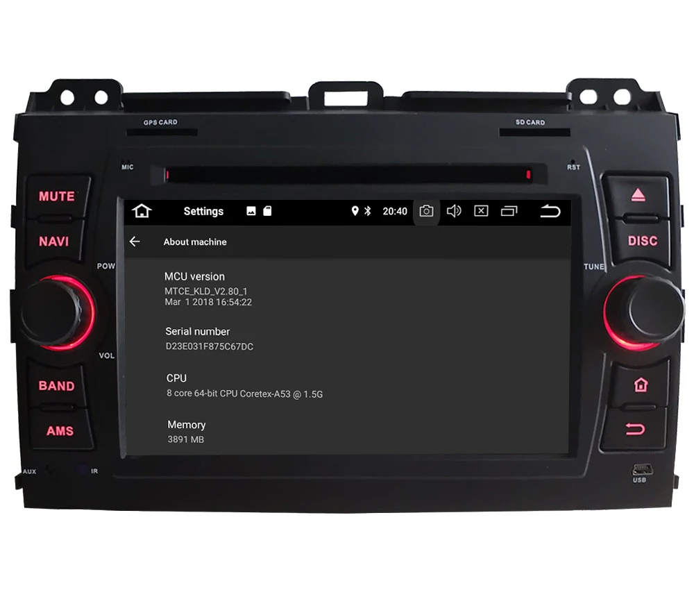 Perfect 7" Octa Core 4G Android 8.1 4GB RAM 64GB ROM RDS BT Car DVD Multimedia Player Stereo Head Unit For Toyota Prado LC120 2004-2010 4