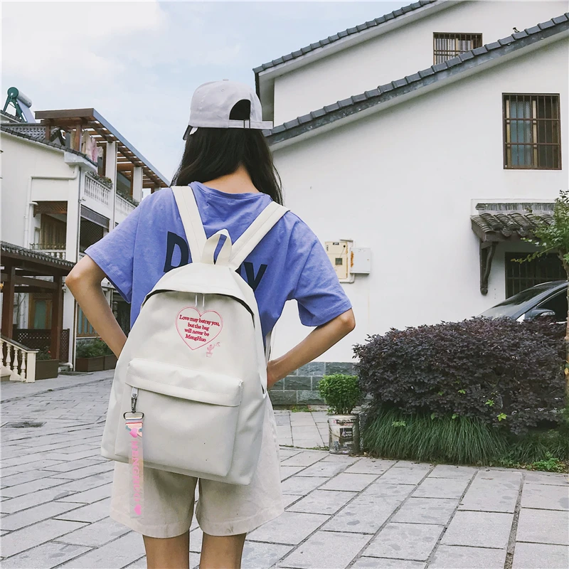 Menghuo Fashion Ribbon Backpack Women Nylon School Bags for Teenage Girls Embroidery Practical Functional Travel Female Backpack (27)