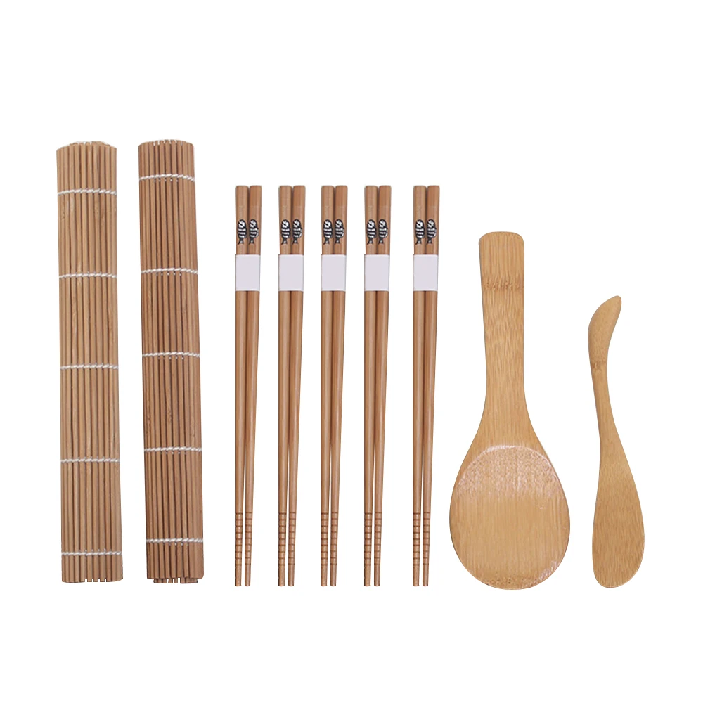 New 9Pcs/set Bamboo Rolling Mats Sushi Making Tools ...