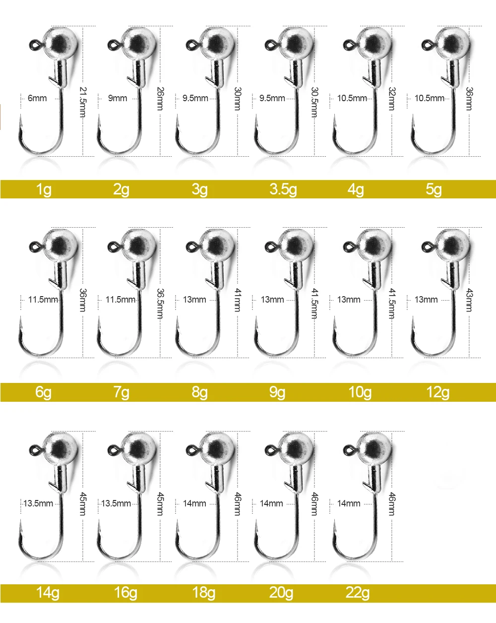 BEARKING 10 шт., 1 г, 2 г, 3 г, 4 г, 5 г, 6 г, 7 г, 10 г, 20 г, 22 г, кривошипный крючок, свинцовый крючок для рыбалки, джиг-приманка, жесткая приманка, мягкий крючок под червя