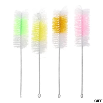 

Drop Ship&Wholesale 2Pcs Baby Nipple Bottle Brush 360 Degree Cleaner 30cm Nylon Cleaning Brushes May06
