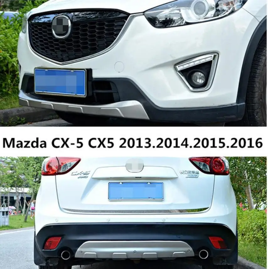 

Car BUMPER Plate For Mazda CX-5 2013.2014.2015.2016.2017 BUMPER GUARD High Quality Stainless Steel Front+Rear Auto Accessories