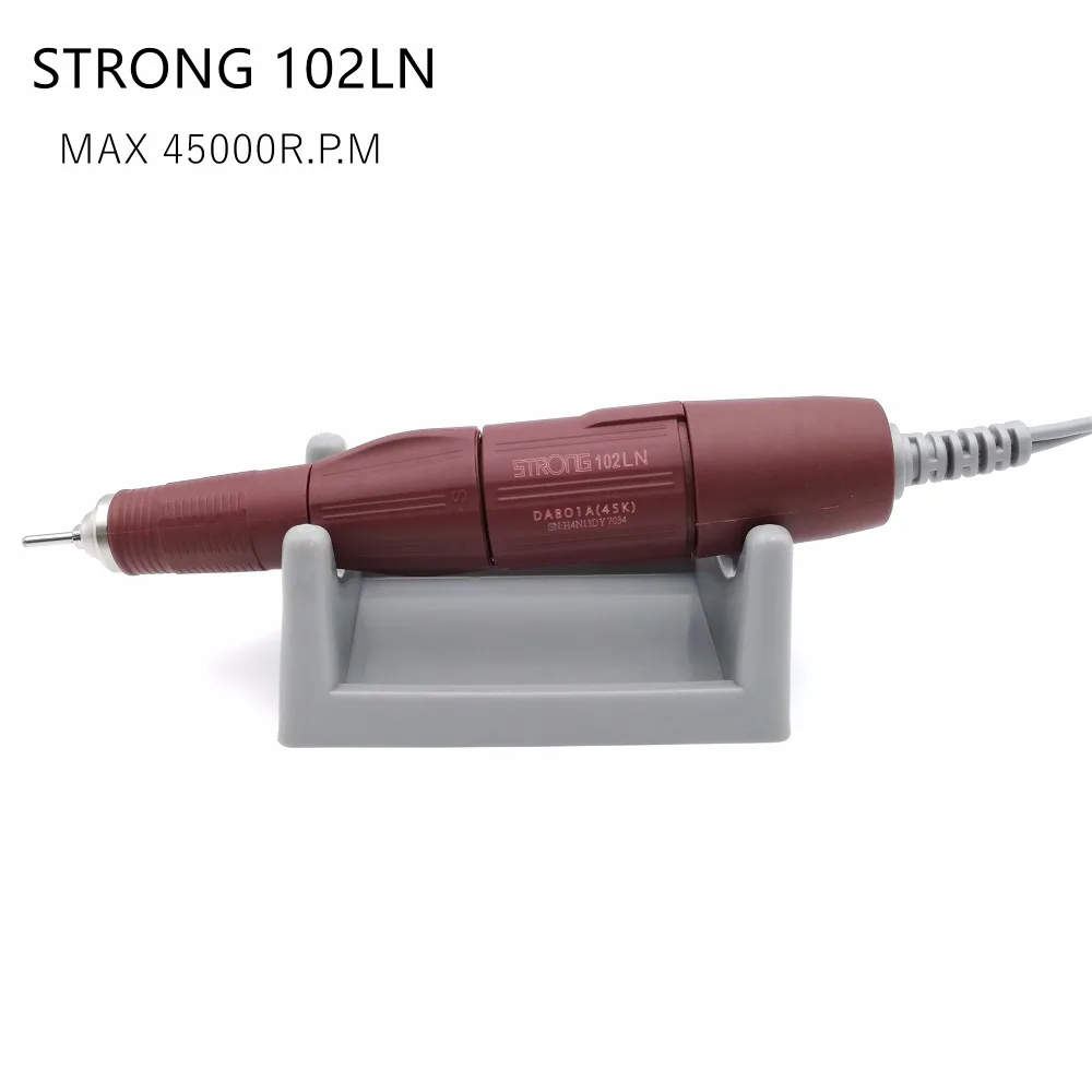 45000 об/мин точность 102LN коричневая Ручка напильник биты полировщик ногтей искусство ручка для сильной 210 мотор электрический ногтей сверла машина