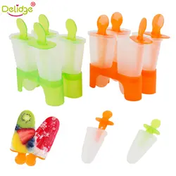 Delidge 1 шт. 4 сетки Форма для изготовления мороженого пищевой пластик Popsicle многоразовые DIY Лето; Мороженое Инструменты для выпечки