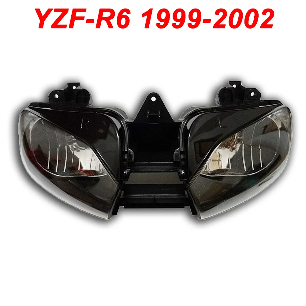 

For 99-02 Yamaha YZFR6 YZF R6 YZF-R6 Motorcycle Front Headlight Head Light Lamp Headlamp Assembly CLEAR 1999 2000 2001 2002
