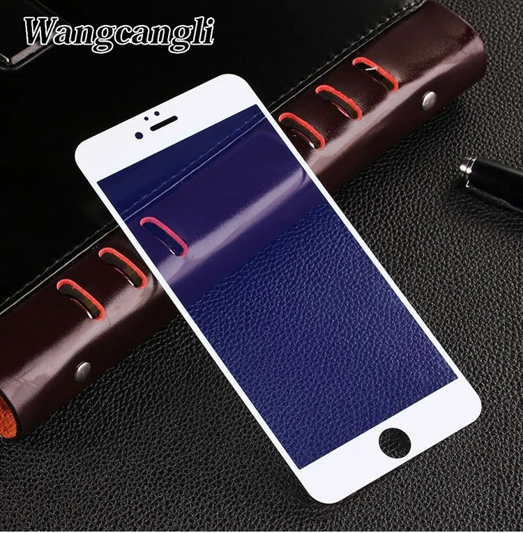 

Tempered glass for iphone 6 6s full-screen 3D Surface Anti-violet carbon fiber protective glass on the for iphone 7 purple film