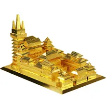 MU 3D металлическая головоломка Jin An Temple Строительная модель DIY лазерная резка Модель-пазл для взрослых детей развивающие игрушки настольные украшения