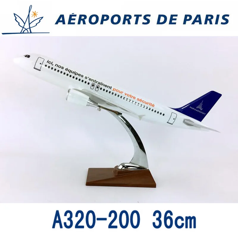 36 см 1:100 Airbus A320-200 модель AEROPORTS де Париж авиалиний с базовым сплавом самолет коллекционный дисплей Коллекция подарков