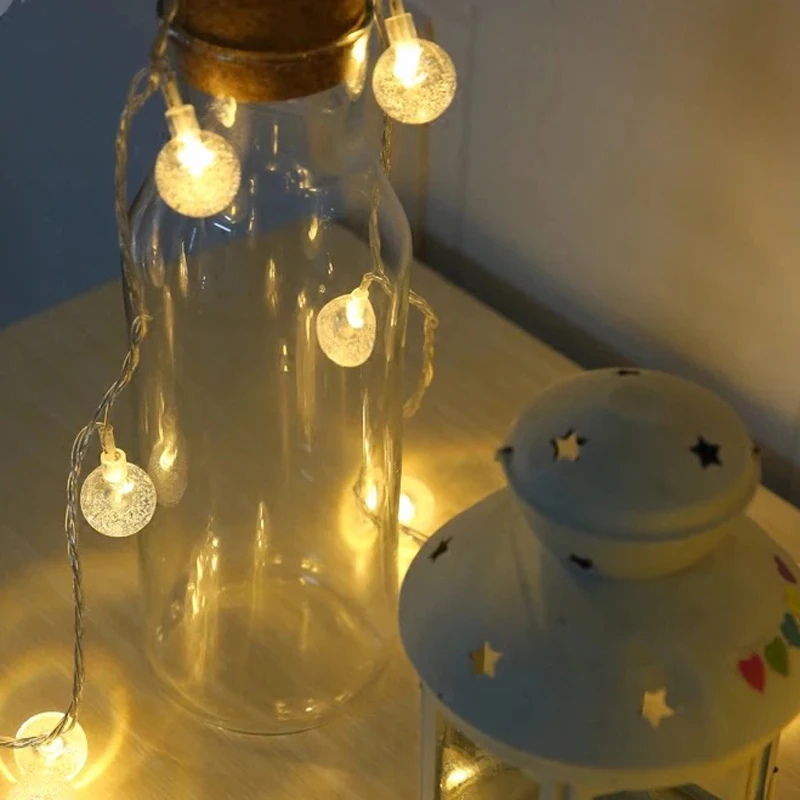 Теплый белый светодиодный Сказочный светильник с питанием от батареи, декоративный шнур для использования в помещении