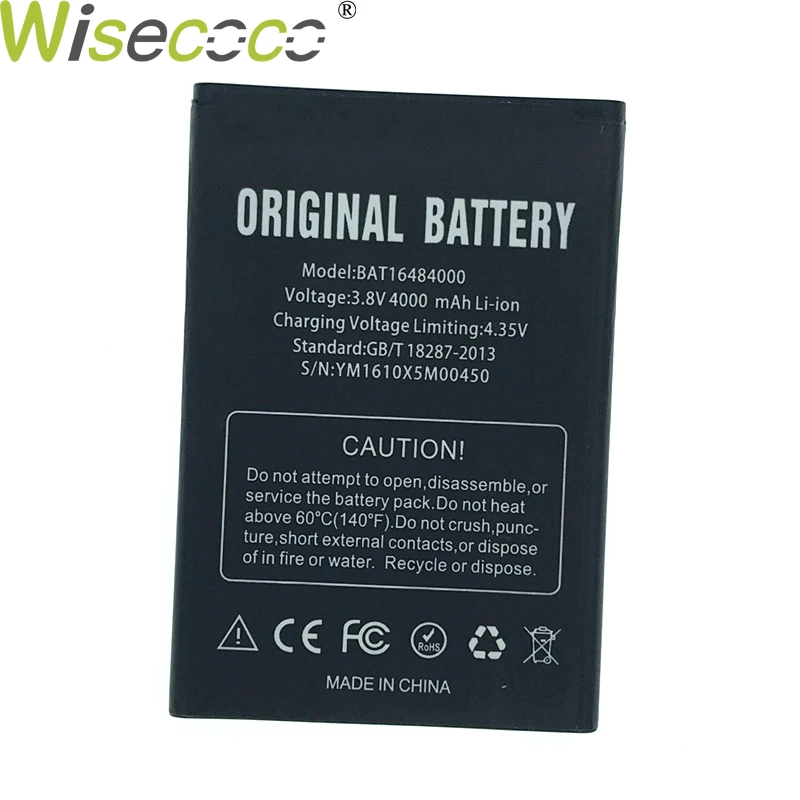 WISECOCO 2019 10 шт Новый оригинальный 4000 mAh BAT16484000 Батарея Для DOOGEE X5 Max x5max высокое