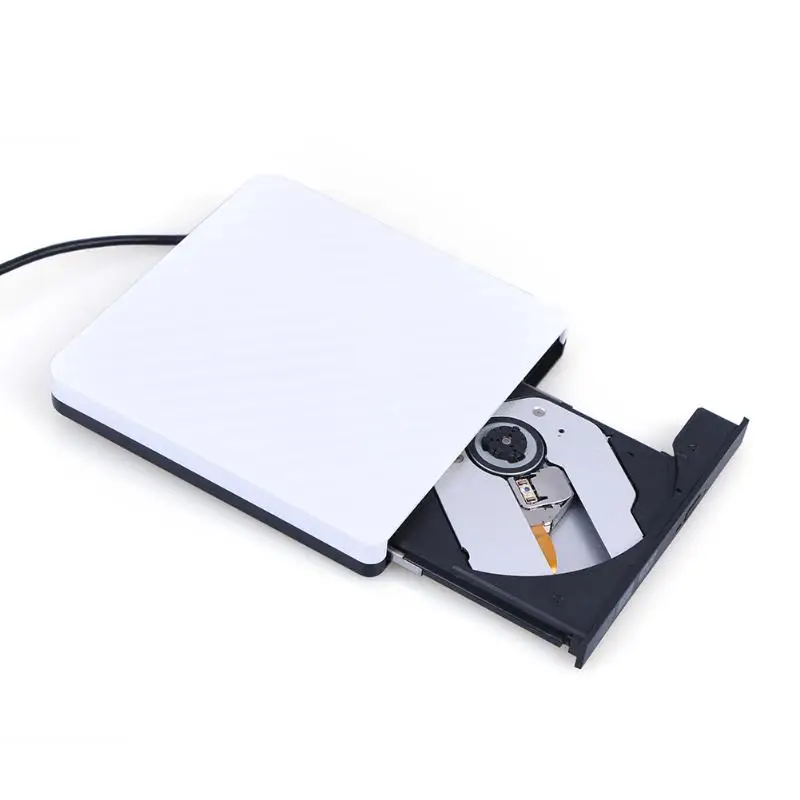 

Ultral slim USB 3.0 External optical drive DVD-ROM 8x,CD-ROM 24 x, CD/DVD-RW DVD Writer Drive for PC Mac Laptop (White)