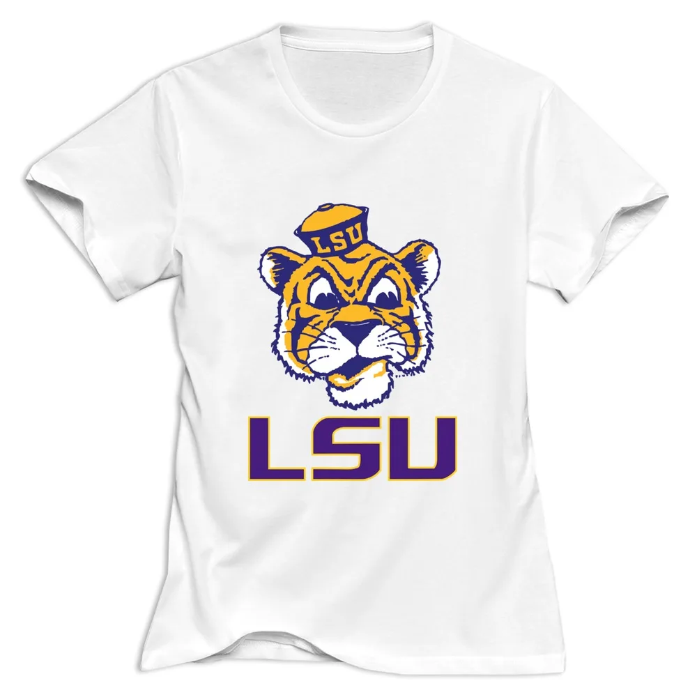 fashion LSU Tigers women t shirt Design Own 100 cotton t shirt women