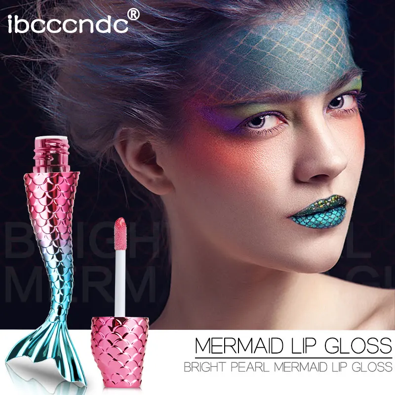 

20 Colors Liquid Crystal Glow Mermaid Lip Gloss Laser Holographic Lip Tattoo Lipstick Makeup Mermaid Pigment Glitter Lip Gloss