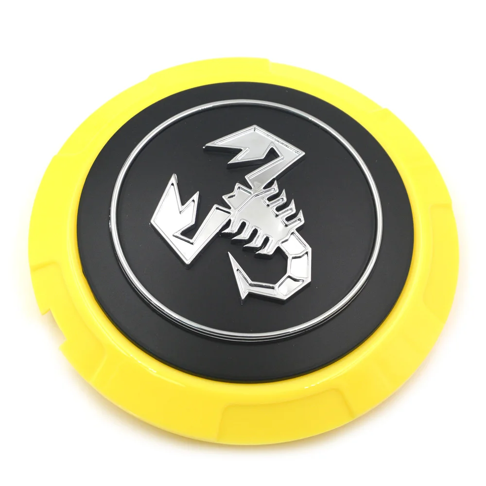 Centro da Roda Tampas de Roda 86919 em Logotipo Gzhengtong Lote 133 Milímetros Amarelo Abarth Caps Cap Hub 04726184aa 53106013 Escorpião 4 Pçs - 10 Emblemas p roda