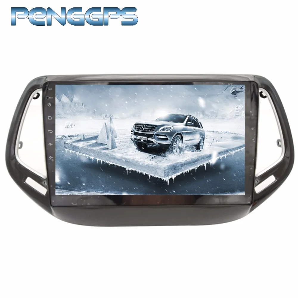 Flash Deal Android 6.0 System Radio 10.2 inch HD Screen Car GPS navigation DVD Player for JEEP Compass 2017 Piano Black 1080P Video Unit 0