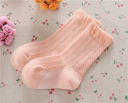 Носки для девочек, гольфы из сетчатой ткани, детские носки, chaussettes enfants, носки с оборками, kniekousen, для девочек, 3 пар/лот, DCLL-070-3P