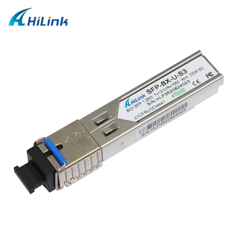 

Free Shipping! 1G 1000BASE Single Fiber LC/SC BiDi 1.25G Tx1310nm/Rx1550nm 3km WDM SFP with DDM/DOM Function