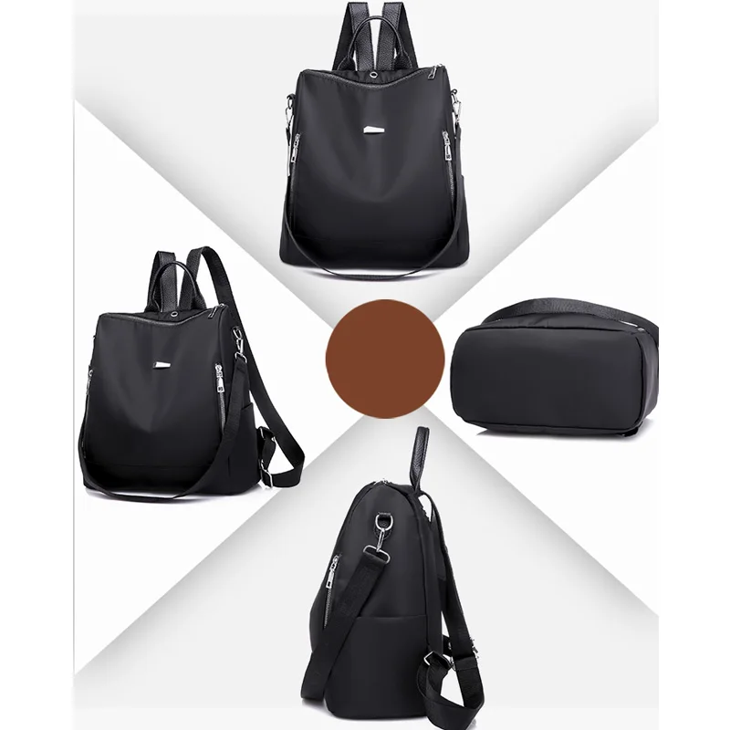 Las mujeres Mochila de cuero de la PU DE LA ESCUELA bolsos de hombro mochilas para chicas adolescentes negro Bookbags Nylon Mochila mujer Las mujeres Mochila de cuero de la PU DE LA ESCUELA bolsos de hombro mochilas para chicas adolescentes negro Bookbags Nylon Mochila mujer