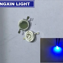 200 шт./лот 3 вт синий светодиодный светильник с чипом, чистый синий 460-463nm 3,4-3,6 V 30-35LM 45mil