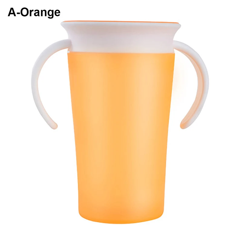 1 X Spill Free Drinking Cup New Hot Sale 1 Pcs Trainer Cup Toddler Training Drinking Anti Spill Kids Chew Proof 360 Degree - Цвет: A-O