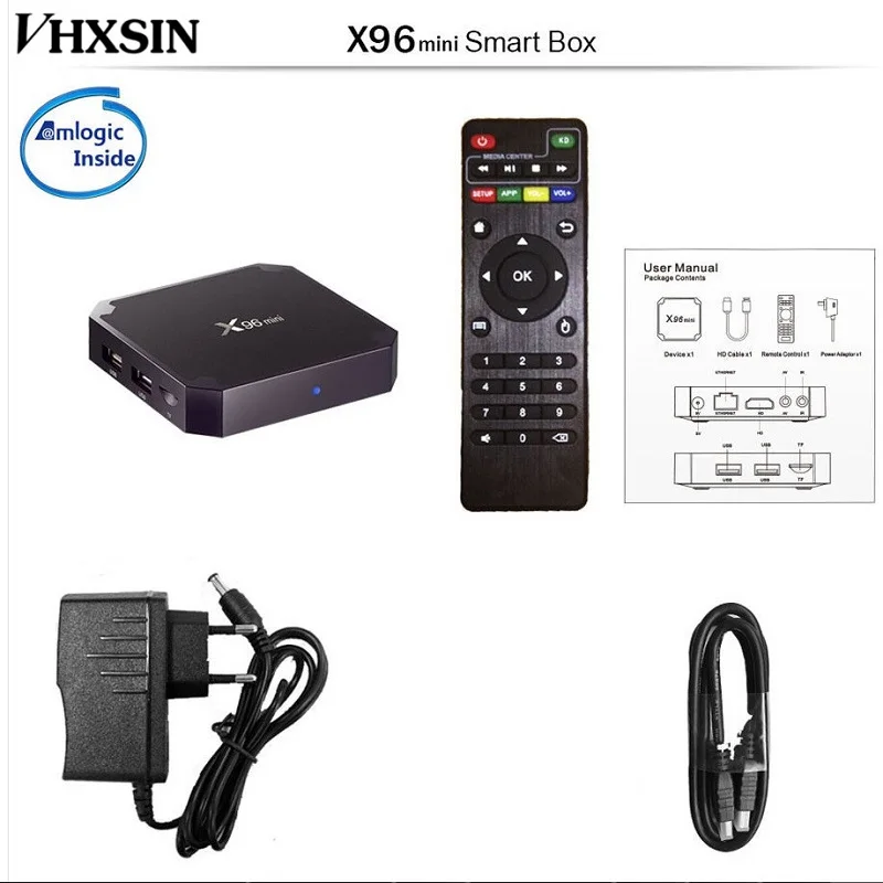 VHXSIN 20 шт./лот X96mini Android TV BOX 1 ГБ 8 ГБ/2 16 Amlogic S905W четырехъядерный 2 4 ГГц 4k медиаплеер