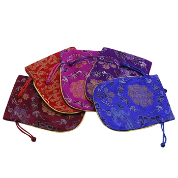 

Free Shipping 5PCS 13.5x11cm Fine silk brocade bag national wind colorful jewelry bags, bags, Christmas gift bags