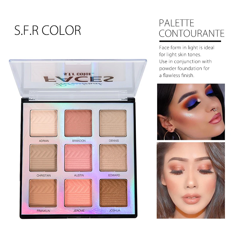 

S.F.R COLOR Chameleon Highlighter Palette Makeup Powder Glow Kit Iluminador Maquiagem Shimmer Shining Face Brighten Highlighter