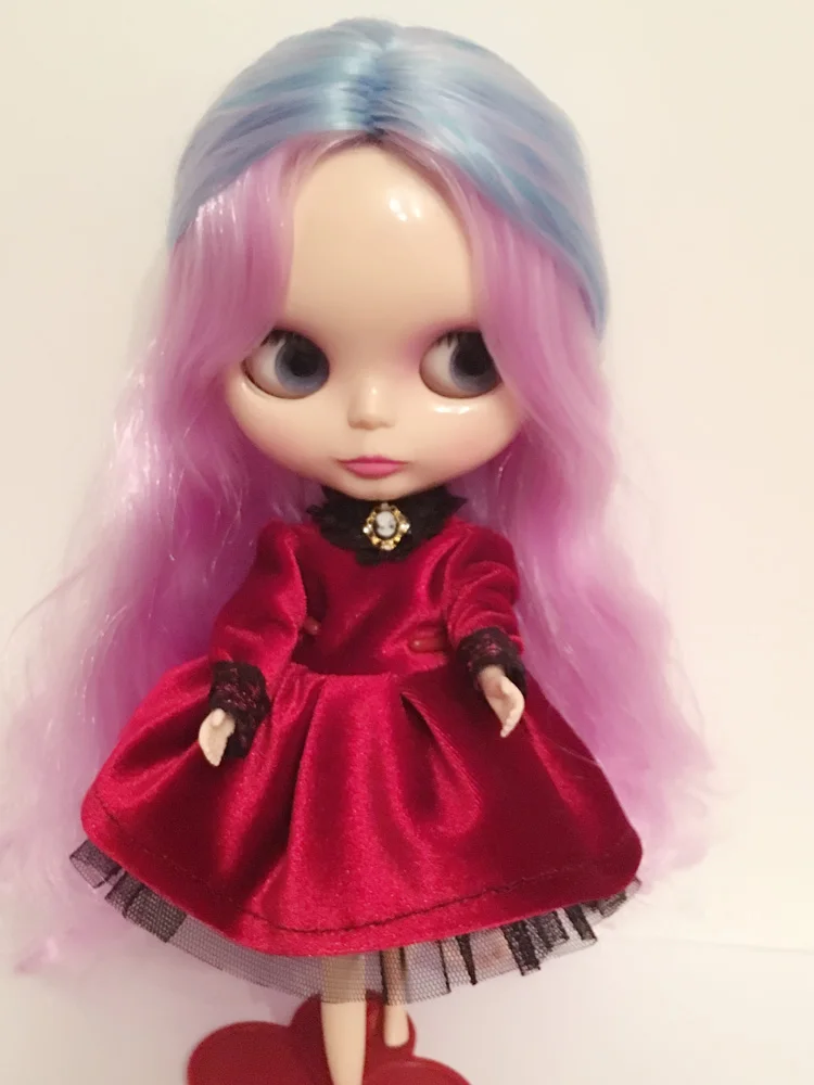 

Free Shipping hot sale RBL-003 DIY Nude Blyth doll birthday gift for girls 4 colour big eyes dolls with beautiful Hair cute toy