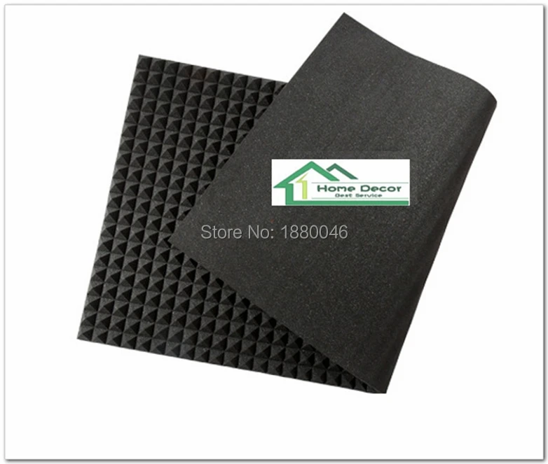 

2pcs size 200*100M 4 Square meters Black Color pyramid studio acoustic foam sound acoustic foam acoustic panel panel acustico