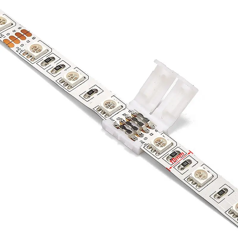 5 шт. 10 мм 4 Pin RGB светодиодные ленты Разъем бесплатная сварка для SMD 3528 5050 5630