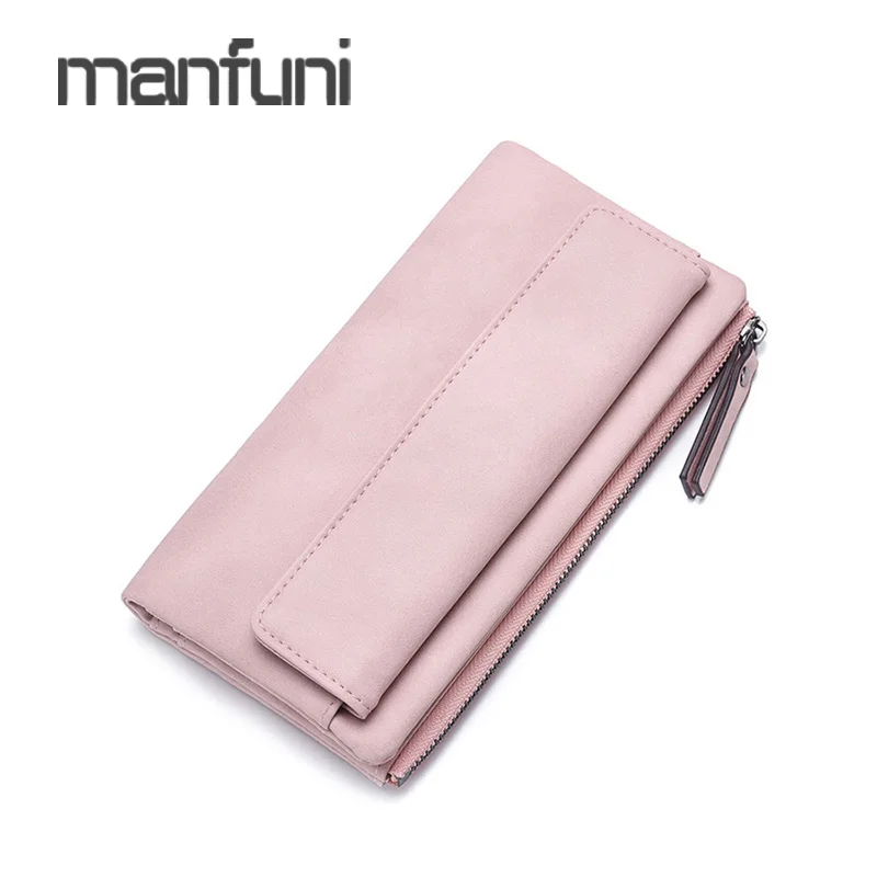

Women Clutch Wallet Leather Long Phone Wallets For Womens Card Holder Bifold Money Bag Ladies Big Wallets Purse Pink Portafogli