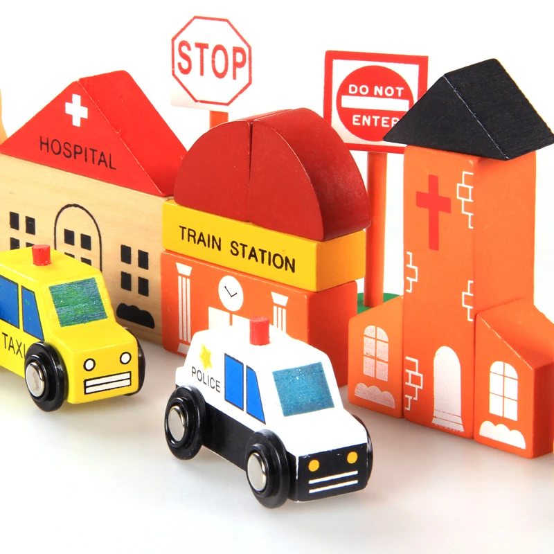 Baby Toys Wooden City Traffice Building Blocks Kids Magnetic Pretend Play Vehicles Play Set Building Blocks Toys Gift baby-building-blocks : image Baby Toys Wooden City Traffice Building Blocks Kids Magnetic Pretend Play Vehicles Play Set Building Blocks Toys Gift baby-building-blocks