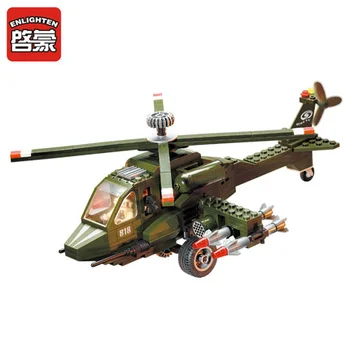 

Enlighten Models Building toy Compatible with E818 275pcs Helicopter Blocks Toys Hobbies For Boys Girls Model Building Kits