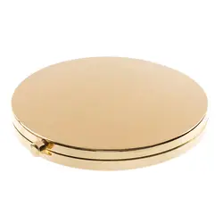 Не украшенное карманное зеркало DIY портативный металлическое косметическое зеркало Серебряный Золотой Бронзовый