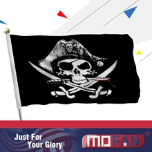 MOFAN 3×5 Foot Deadman’s Chest Pirate Polyester Flag – Dead Man’s Chest Pirate Flags Tricorner with 2 Brass Grommets 3 X 5 Ft
