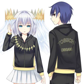

Anime Cosplay Hoodie DATE A LIVE Tobiichi Origami Zipper Hooded Sweatshirt Men Women Autumn Winter Sportswear Casual Coat